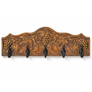 Perchero de Madera de Mango Hecho a Mano con Ganchos de Hierro Fundido - Venta al por Mayor - Product Image 1