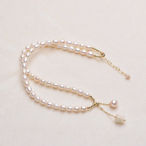 Collier en perles d'eau douce naturelles Tilian 5-6 mm Micro sans défaut Chaîne de clavicule Style européen Inspiré d'Instagram - Product Image 2