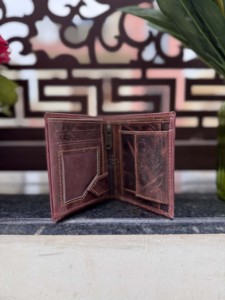 New Genuine Leather Premium <b>RFID</b> <b>Blocking</b> Large Capacity Full Grain Slim Purse Card <b>Wallet</b> Short <b>Wallet</b> Handmade Brown Daily Use - Product Image 6