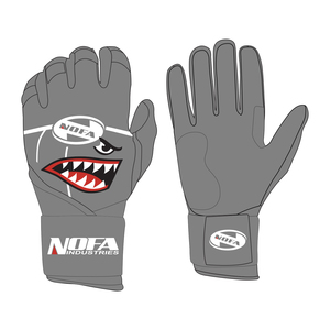 NOFA Industries Gray Batting Gloves Ambidextrous <b>Hook</b> And Loop Closure Training Glove Unisex Adult Durable - Product Image 1