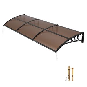 Tenda da Sole per Porta d'Ingresso 38 X 117 con Staffa in ABS Rivestito per Protezione da Pioggia, Neve e Sole - Product Image 1