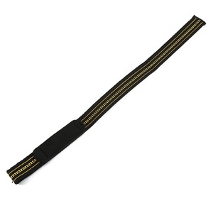 Wrist Support Straps With Yellow Stitching Adjustable Hook Loop Closure For <b>Weight</b> Lifting Strength <b>Training</b> Unisex - Product Image 3