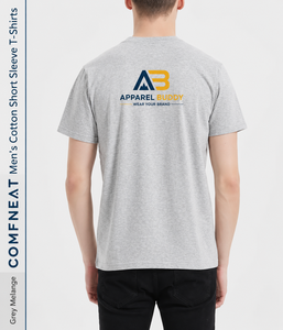 Camiseta de Manga Corta Casual para Hombre, Marca AMY, 100% Algodón, Corte Regular, Lisa, con Logotipo Personalizado al por Mayor - Product Image 4