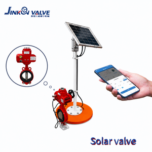 Válvula de <span class=keywords><strong>Mariposa</strong></span> Eléctrica Solar Inteligente LoRa/4G con Control Remoto y Conexión Tipo Wafer para Riego Agrícola - Product Image 1