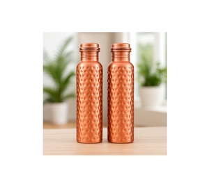 Botella de agua 100% de cobre puro de 34 oz, recipiente ayurvédico extra grande de cobre puro para beber, beba más agua, botella de 1 litro. - Product Image 5