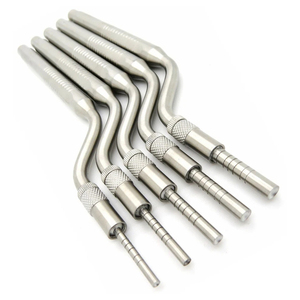 Juego de 5 Osteótomos para Levantamiento de Senos, Puntas Cóncavas Desviadas, para Implantes Dentales, con Estuche - Product Image 1