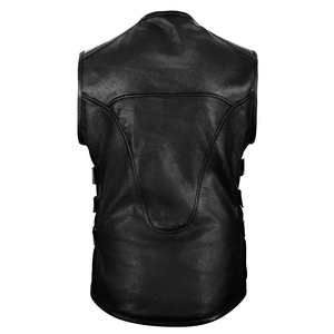 Plus Size Casual Fashionable Sleeveless <b>Leather</b> Vest Winter Breathable Quick Dry Motorbike Outerwear <b>Leather</b> Vest <b>Waistcoat</b> - Product Image 4
