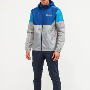 Chaqueta Cortavientos Impermeable con Capucha para Hombre, Ligera, para Correr al Aire Libre, Entrenamiento, Ropa Deportiva Casual de Invierno, con Logotipo Frontal - Product Image 1