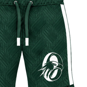 Pantalones Cortos Deportivos Verde Oscuro Personalizados para Entrenamiento Atlético, Gimnasio, Ejercicio, con Cordón, de Secado Rápido, Transpirables, Ropa Deportiva de Alto Rendimiento, Conjunto de Uniforme - Product Image 3
