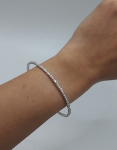1.20 CT Lab Grown Diamond Bangle <b>Bracelet</b> 18K Gold Plated | IGI Certified Luxury Bridal Engagement Wedding Party Jewelry Trendy - Product Image 2
