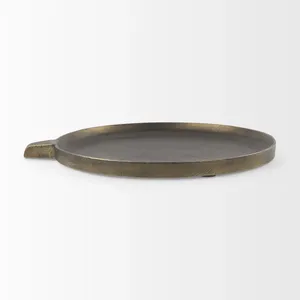 Luxury Decorative Bowl Handmade with Antique <b>Gold</b> Finish for Home DecorationMatte Finish Iron <b>Serving</b> <b>Tray</b> for Modern Home Decor - Product Image 2