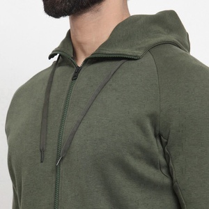 Logo personnalisé polaire deux pièces survêtement en gros hommes survêtement jogging costumes fermeture éclair survêtements à capuche 2025 - Product Image 5