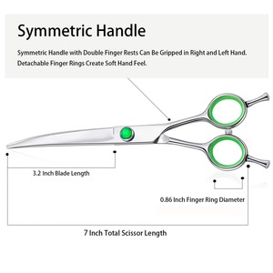 Ciseaux de coiffure professionnels pour salon de coiffure : ensemble de ciseaux à effiler, ciseaux droits et peigne à pointe arrondie pour barbier - Product Image 5