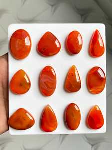 Lote de Cabujones de Cornalina Roja, Gemas Sueltas Naturales para Joyería, Lote de Cabujones de Cornalina Roja, Gemas Sueltas de Cornalina Roja para Joyería - Product Image 3