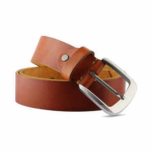 Cinturón de Vestir de Cuero Genuino Marrón para Hombre, Hecho a Medida, de Cuero Duradero y de Calidad - Product Image 4