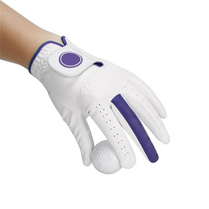 Guantes de golf de cuero genuino para hombre, que absorben la humedad, con dedos completos, para mano izquierda y derecha, suaves, transpirables y puros. - Product Image 3