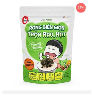 สาหร่ายกรอบผสมผักและถั่ว 30 กรัม โอ'ฟู้ด สาหร่ายเกาหลีปรุงรสพร้อมรับประทาน ใช้ตกแต่งข้าว ขายส่ง - Product Image 1