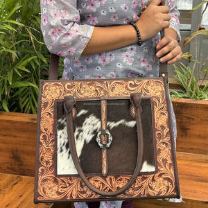 กระเป๋าหิ้วหนังวัวแท้สำหรับผู้หญิงกระเป๋าถือแฟชั่นหนังวัวแท้ - Product Image 4