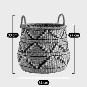 <b>Round</b> Woven Seagrass <b>Basket</b> Handmade Storage <b>Basket</b> Wholesale eco-friendly Made Viet Nam - Product Image 2