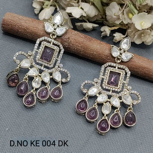 Conjunto de joyería de moda Moissanite Mehandi Design Fashion Earring DK C1 KE 004 - Product Image 1