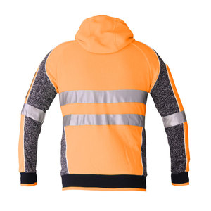 Men's Winter Reflective High Visible Jacket Hooded Jacket Construction Workwear Safety Jacket With Waterproof Zipper Pockets - Product Image 6