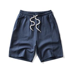 High Quality 260gsm 58% Cotton 40% Polyester 2% Spandex Elastic Waistband Street Fashion Piping Clean Fit Casual <b>Shorts</b> For <b>Men</b> - Product Image 4