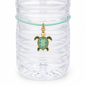 Bande de bouteille d'eau personnalisée en métal émaillé avec breloque baleine, anneau d'identification et de suivi en silicone élastique pour la gym et l'école - Product Image 4