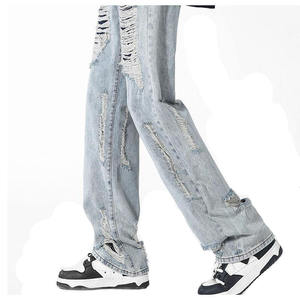 Jeans de Diseñador para Hombre, Corte Slim Fit, al por Mayor, de Alta Calidad, a la Moda, Negros, Estilo Biker, Cintura Media, Ropa Urbana - Product Image 4