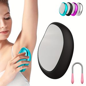 ยางลบขนคริสตัลแบบพกพาใช้ซ้ำได้เครื่องกำจัดขนสำหรับกำจัดขนตามร่างกายเครื่องกำจัดขนแบบอ่อนพร้อมกระจกแต่งหน้า - Product Image 1