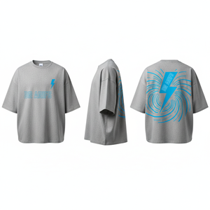 T-shirt unisexe ample à imprimé graphique personnalisé, style streetwear, en coton épais, décontracté, avec logo tendance sur le devant - Product Image 3