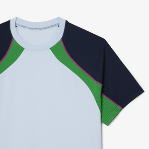 เสื้อยืดเทนนิสแขนสั้นคอกลมสีตัดต่อ แห้งเร็วสำหรับผู้ชาย รุ่นใหม่ OEM 2026 - Product Image 6