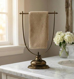 Porta toallas de estilo vintage para encimera, para habitaciones de hotel, habitaciones de huéspedes, estilo real, elegante, duradero, para uso en baño y lavabo. - Product Image 6