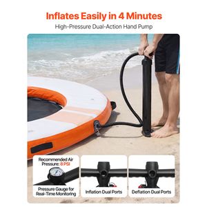 Plataforma Flotante Inflable de 8 Pies, Tapete de Agua Antideslizante con Escalera Desmontable y Bolsa de Transporte para Lagos y Mar - Product Image 5
