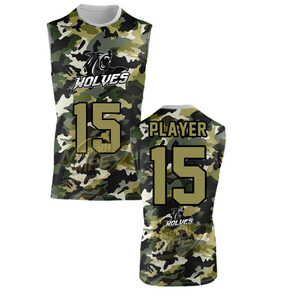Ensemble de maillots de basket-ball camouflage Wolves, vêtements de sport sublimés respirants pour adultes, tenue d'équipe unisexe avec sac à dos - Product Image 3