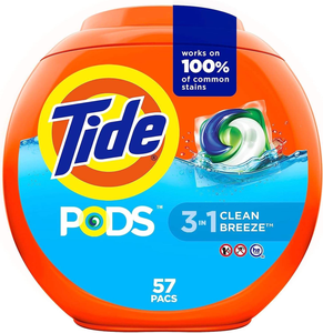 Cápsulas de Detergente para Ropa Tide Pods Eco-Friendly Clean Breeze, 57 Unidades, 46 Onzas, para Baño y Ropa, Polvo Desechable - Product Image 5