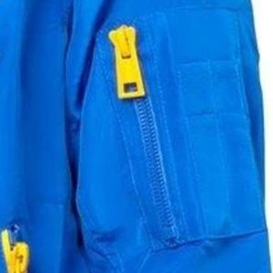 Chaqueta Bomber de Satén para Mujer con Logotipo Griego Bordado, Cierre Completo, Estilo Universitario, Puños Acanalados, Moda Casual Universitaria - Product Image 4