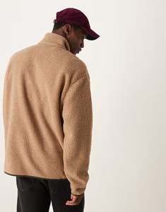 Veste à capuche unisexe en polaire personnalisée pour l'hiver, en laine épaisse et chaude, style streetwear, avec capuche en fausse fourrure Sherpa pour homme - Product Image 2