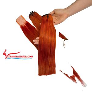 Tendance chaude Cheveux Humains Bruts Orange Couleur Os Droite Bundles Trame Extensions Cheveux Vietnamiens Permed Grand en Stock - Product Image 6