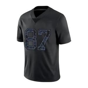 Camiseta de Fútbol Americano para Hombre, Uniforme de Rugby con Letras Bordadas, Camisetas Reflectantes de Edición Limitada, Ropa Masculina - Product Image 6