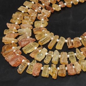 Topacio Imperial Natural en Bruto, Forma de Barra, Color Naranja, 8 Pulgadas, 8-15 mm, Certificado para la Fabricación de Joyas, Suministros para Mayoristas - Product Image 1