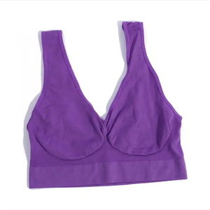 Soutien-gorge de sport sans couture personnalisé pour femme, haute qualité, respirant, confortable, séchage rapide, en nylon et élasthanne, vente en gros, vêtements de fitness à prix abordable - Product Image 3