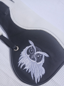 ถุงมือหนังวัวปักลายนกฮูก Bana Brothers Falconry สีขาว แบบสองชั้น ขนาด 35 ซม. (13 นิ้ว) เป็นมิตรกับสิ่งแวดล้อม สำหรับการล่าสัตว์กลางแจ้ง - Product Image 3