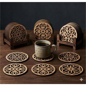Posavasos Cuadrados con Diseño de Púas Triangulares Impresos Personalizados al por Mayor, Protectores de Escritorio Impermeables, Posavasos Modernos Monocromáticos - Product Image 2