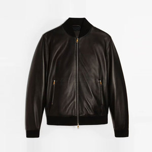 Chaqueta de Cuero para Hombre, Informal, Transpirable, Cómoda, de Fabricación Profesional, para Uso en Exteriores, Chaqueta de Cuero para Invierno - Product Image 1