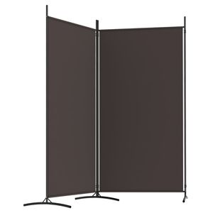 Separador de Ambientes de Tela Marrón de 2 Paneles, 68.9"x70.9", Biombos y Separadores Elegantes - Product Image 5