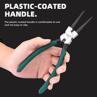 Pince à circlips de retenue DIY 9 pouces, pince à circlips externes à bec courbé 6 pouces, personnalisable OEM, en acier à haute teneur en carbone, poignée souple