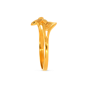 Leaf Grace Fancy Gold <b>Ring</b> Luxury Gold Plated Floral Leaf Design <b>Adjustable</b> <b>Ring</b> for Women Elegant Openwork Fashion Finger <b>Ring</b> - Product Image 3