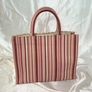 Pink stripe <b>Book</b> Tote - Product Image 1