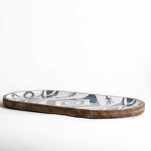 Bandeja ovalada de madera premium para la elegancia diaria y tabla de servir de madera para chocolate con acabado pulido liso. - Product Image 3