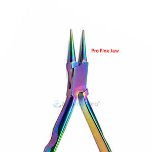 Pince à bec rond CHROMA en acier inoxydable de haute qualité, outil de précision pour la fabrication de bijoux avec revêtement en titane arc-en-ciel OEM - Product Image 2